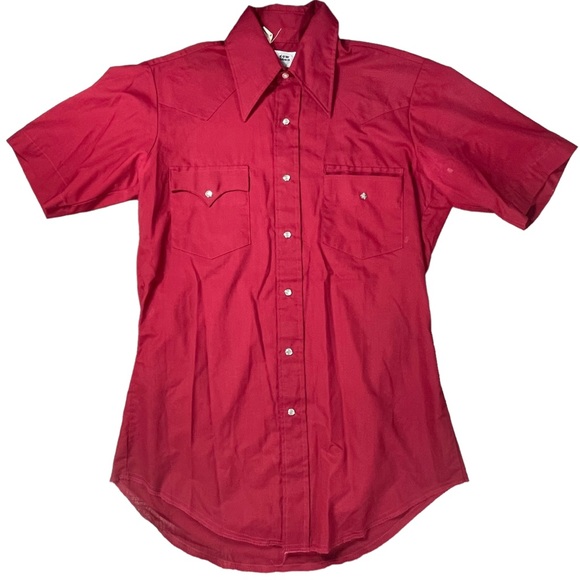 Vintage men’s button down western short sleeve 5 shirt bundle / crafting fabric - Picture 11 of 16